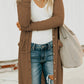 V-Neck Long Sleeve Cardigan with Pocket