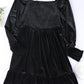 Square Neck Smocked Ruffle Hem Dress