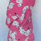 Animal Pattern Open Front Long Sleeve Cardigan