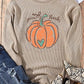 Pumpkin Graphic Round Neck Long Sleeve Sweatshirt