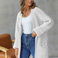 Open Front Long Sleeve Cardigan with Pockets