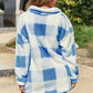 Plaid Button Up Collared Neck Jacket