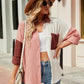 Color Block Button Up Collared Neck Shirt