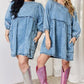 HEYSON Full Size Oversized Denim Babydoll Dress