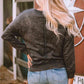 Acid Wash Round Neck Dropped Shoulder Sweatshirt