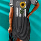 Sunflower Graphic Mixed Print Twisted Dress