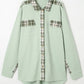 Plaid Button Down Collared Jacket
