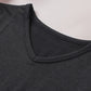 V-Neck Fringe Hem T-Shirt