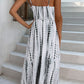 Printed Surplice Adjustable Spaghetti Strap Maxi Dress