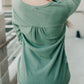 Ribbed V-Neck Long Sleeve T-Shirt