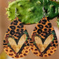 PU Leather Leopard Teardrop Earrings