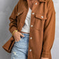Pocketed Button Up Dropped Shoulder Jacket