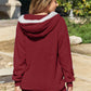 Zip Up Drawstring Hooded Jacket