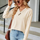 V-Neck Long Sleeve Blouse