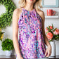 Printed Round Neck Tank Top