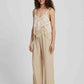 Fringe Hem Wide Leg Long Pants