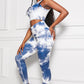 Tie-dye Crop Top and Leggings Set