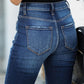 Button Fly Distressed Skinny Jeans