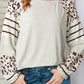 Leopard Round Neck Long Sleeve Top