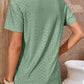 Crisscross V-Neck Eyelet Top
