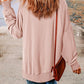 Santa Graphic Round Neck Slit Sweatshirt