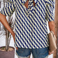 Tied Printed Puff Sleeve Blouse