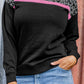 Plus Size Leopard Dropped Shoulder Sweatshirt