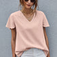 V-Neck Flutter Sleeve Blouse