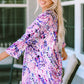 Printed Open Front Cardigan