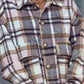 Plaid Collared Neck Button Down Jacket