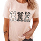 Easter Bunny Graphic Cuffed Tee Shirt