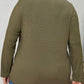 Plus Size Christmas Tree Graphic Cutout Round Neck Long Sleeve Blouse