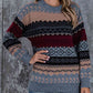 Dropped Shoulder Round Neck Sweater