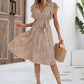 Printed Tie Waist Surplice Neck Dress