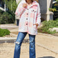 Plaid Button Up Collared Neck Jacket