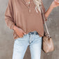 Buttoned Drop Shoulder Top