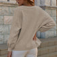 V-Neck Button-Down Dropped Shoulder Cardigan