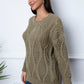 Round Neck Dropped Shoulder Sweater