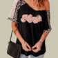 MAMA Graphic Leopard V-Neck Tee Shirt