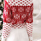 Snowflake Round Neck Long Sleeve Sweater