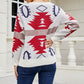 Printed Round Neck Long Sleeve Sweater