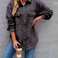 Distressed Raw Hem Denim Jacket