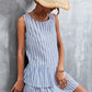Striped Layered Sleeveless Dress