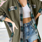 Plaid Button Down Collared Jacket
