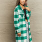 Plaid Longline Shirt Jacket