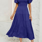 Smocked Square Neck Puff Sleeve Dress