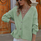 V-Neck Button-Down Dropped Shoulder Cardigan