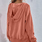 Dropped Shoulder Slit Hoodie