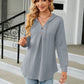 Long Sleeve Hooded Blouse