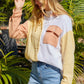 Color Block Textured Drop Shoulder Shacket